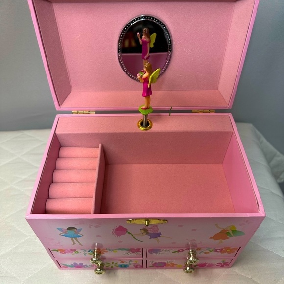 Girl’s Fairy Tale Spinning Ballerina Music Jewelry Box - Picture 2 of 9